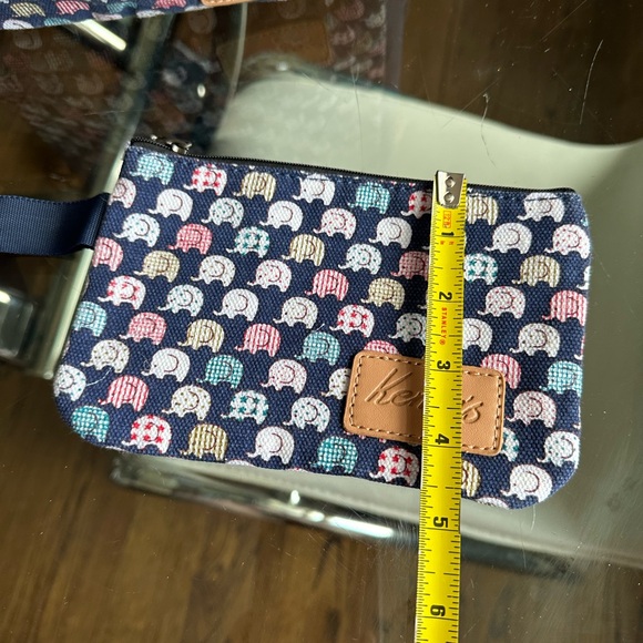 Kemy's • Crossbody Purse Handbag Bag Elephant Print • baby Blue new - Picture 10 of 10